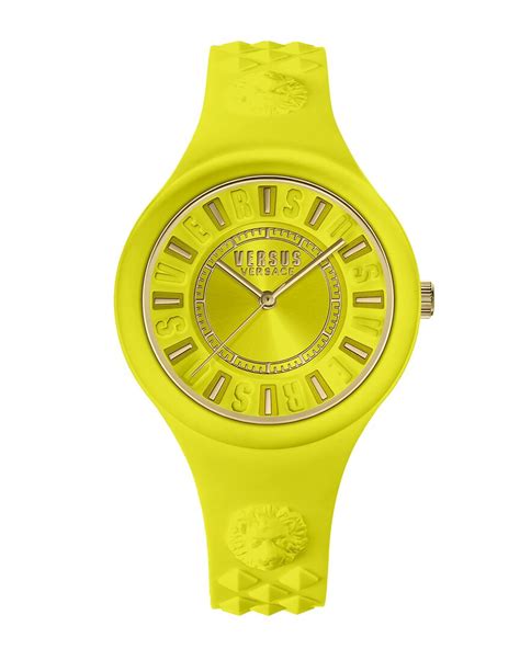 fire island watch versace|Versus Versace Womens Watches Yellow 39 mm Fire Island .